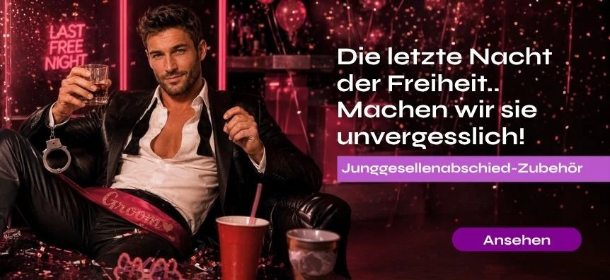 Junggesellenabschied-Zubehör – Props, Partyspiele und alles Wichtige für den letzten Abend in Freiheit des Bräutigams | Sex shop Deutschland Desirel.de