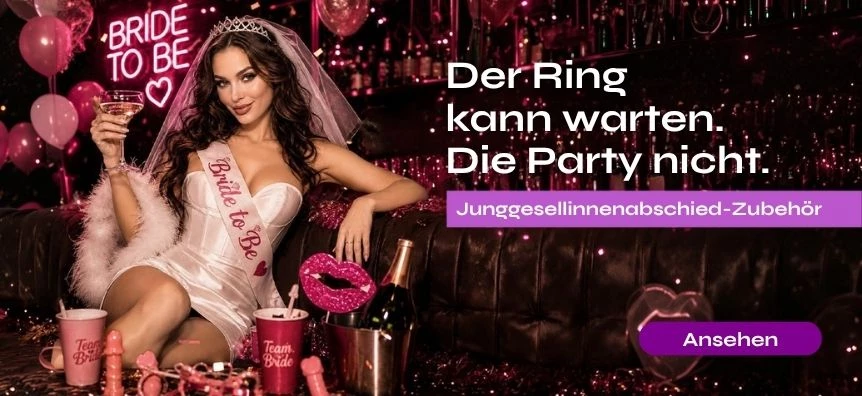 Junggesellinnenabschied-Zubehör – Diademe, Schärpen, Partyspiele und mehr für den letzten Mädelsabend der Braut | Sexshop Deutschland Desirel.de