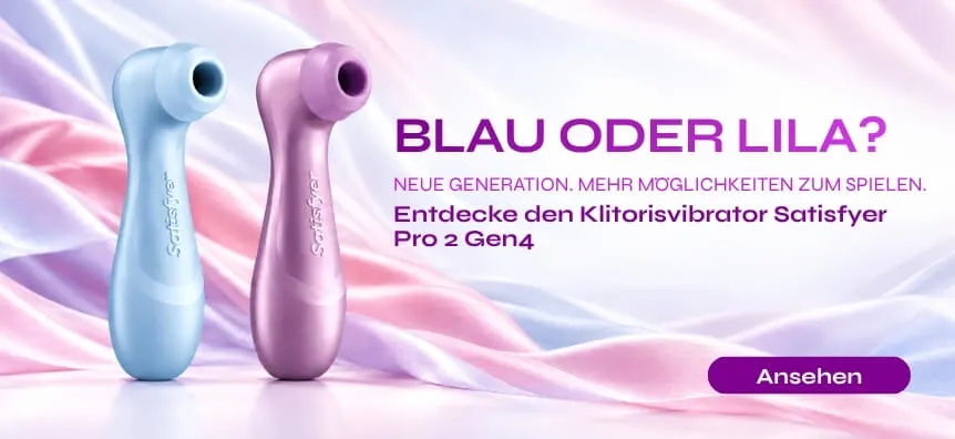 Blau oder Lila? Entdecke die neuen Klitorisstimulatoren Satisfyer Pro 2 Gen4 bei Desirel.de | Sexshop Deutschland Desirel.de