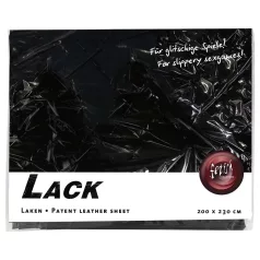 Lack-Bettlaken - 200x230cm (schwarz)