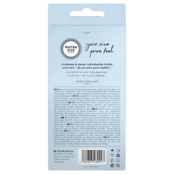 Mister Size dünnes Kondom - 47mm (10 Stk)