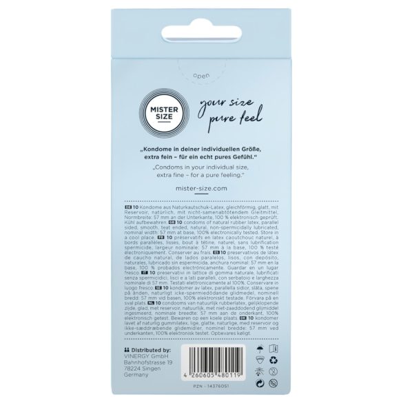 Mister Size dünnes Kondom - 57mm (10 Stk)