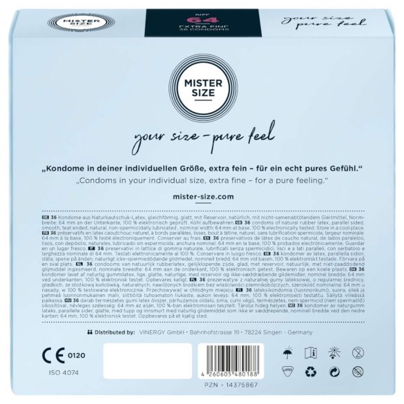 Mister Size dünnes Kondom - 64mm (36 Stk.)