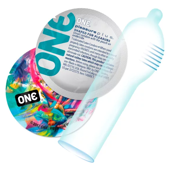 ONE Pleasure Plus - Kondom mit Innenrippen (12 Stk.)