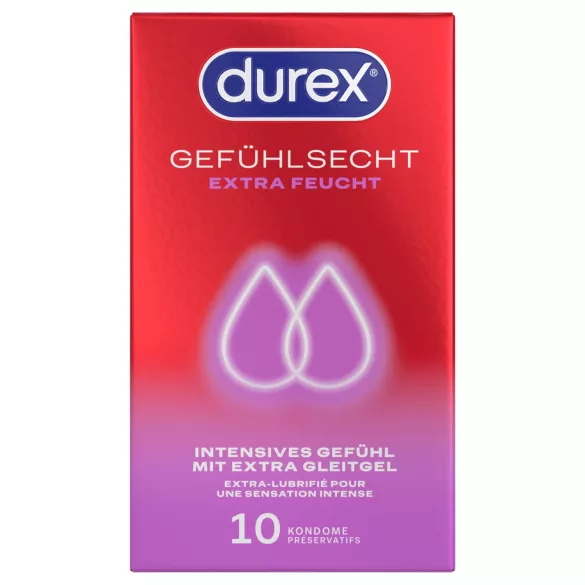 Durex - extra gleitfähige Kondome (10 Stück)