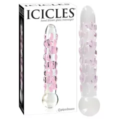 Icicles Nr. 7 - Glasdildo mit Perlen