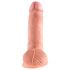 King Cock 7" Hoden Dildo (18 cm) - natur
