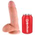 King Cock 7" Hoden Dildo (18 cm) - natur