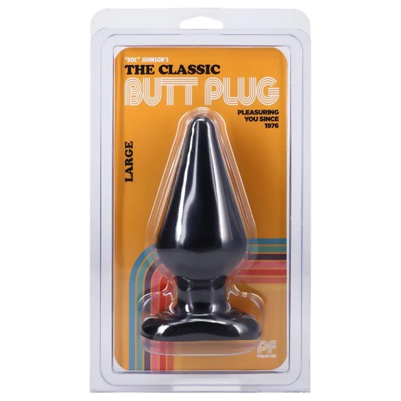Doc Johnson klassischer großer Analplug - schwarz (14,5 cm)