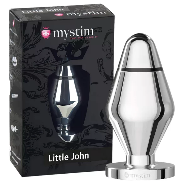 mystim Little John - kleiner Elektro-Analplug (silber)