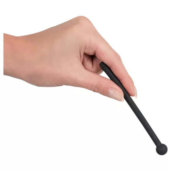 Dilator Piss Play - hohler Silikon-Dilator (schwarz)