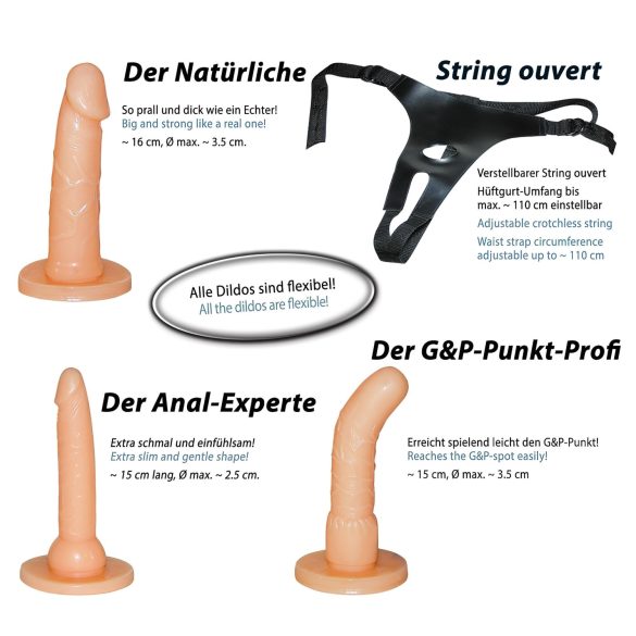 You2Toys - Strap-On Dildo Set! - natur