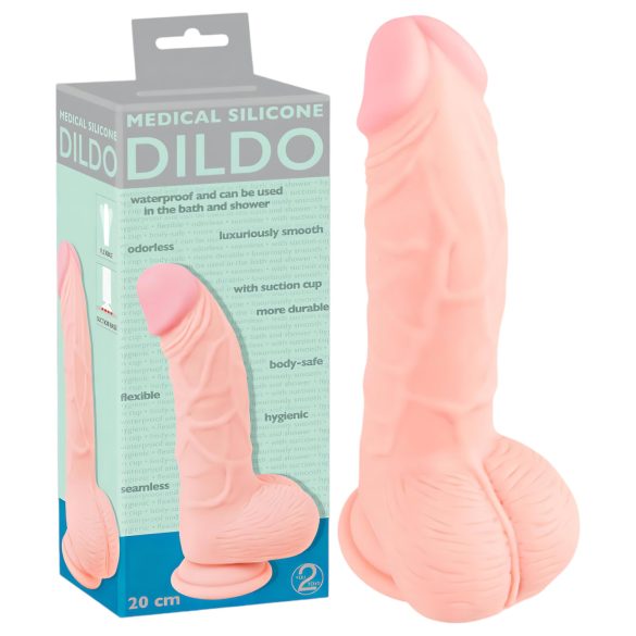 Medical - Arzt-Silikon Dildo (20cm) - Natur