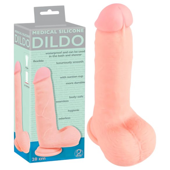 Medical - Gerader medizinischer Silikondildo (20cm) - natur