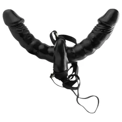   Pipedream - Anschnallbarer Doppelvibrator (schwarz) - Fetisch