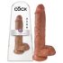 King Cock 10 großer Hoden-Dildo (25 cm) - braun