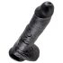 King Cock 10" Hoden-Dildo (25 cm) - Schwarz