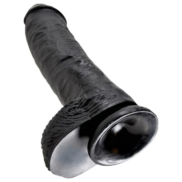 King Cock 10" Hoden-Dildo (25 cm) - Schwarz