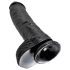 King Cock 10" Hoden-Dildo (25 cm) - Schwarz