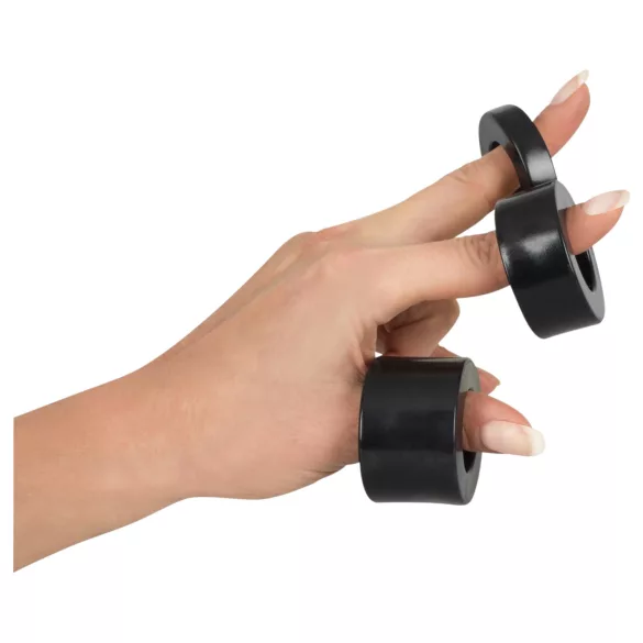Rebel Ball - Penis- und Hodenring-Set - (schwarz)