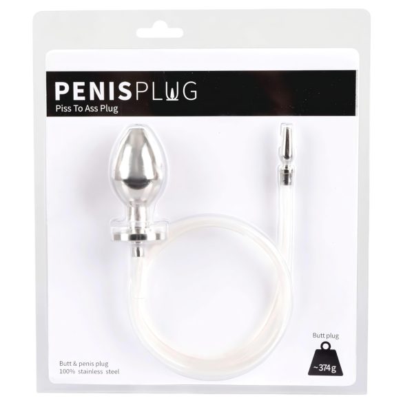 Piss to Ass Plug - Hohler Analplug mit Harnröhrendehner