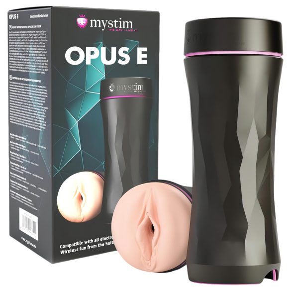 Mystim Opus E Vagina - Elektro-Kunstvagina (Natur-Schwarz)