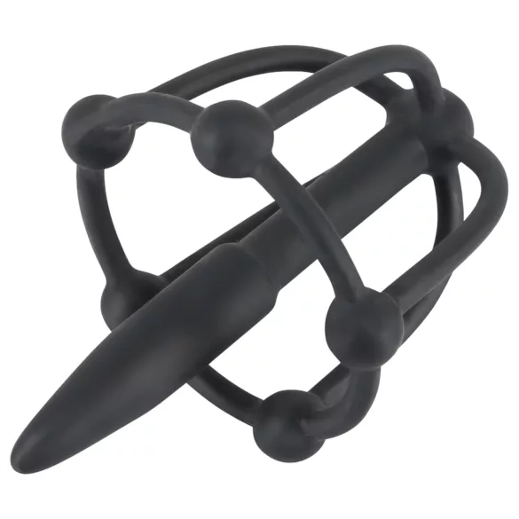 You2Toys - Penisplug - Silikon-Eichelkäfig mit Dilator (schwarz)