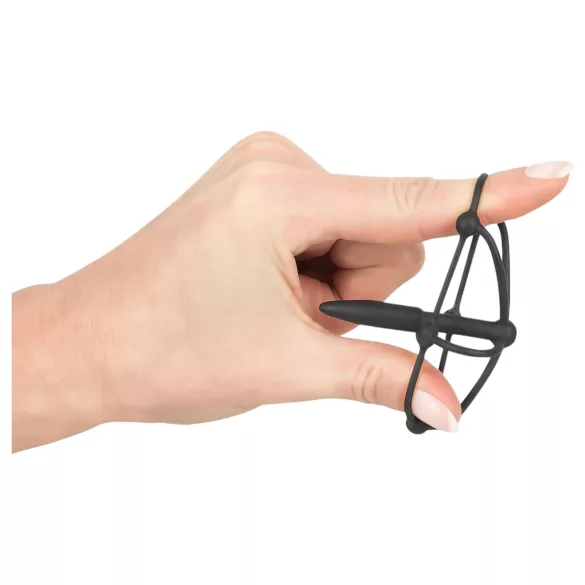 You2Toys - Penisplug - Silikon-Eichelkäfig mit Dilator (schwarz)