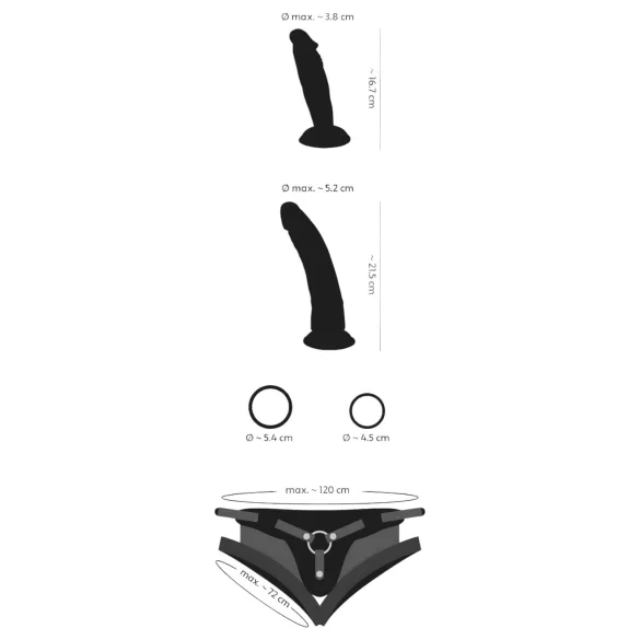 You2Toys - Strap-on Set - zum Anlegen, 2 Dildos