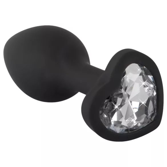 You2Toys Anal Plug - schwarzer Analplug mit weißem Stein
