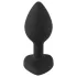 You2Toys Anal Plug - schwarzer Analplug mit weißem Stein