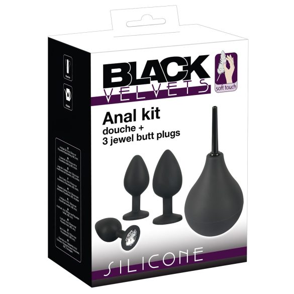 Black Velvet - Anales Plug-Set (4-teilig) - Schwarz
