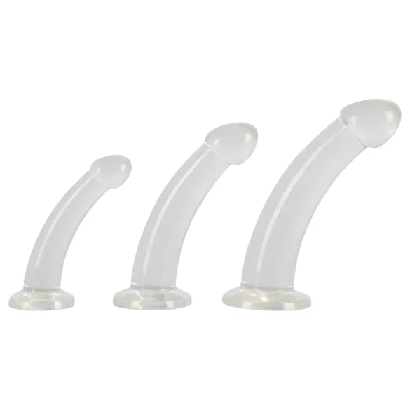Crystal Clear - Eichel-Anal-Dildoset - 3-teilig (transparent)