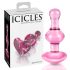 Icicles No. 75 - Herz-Glas-Analplug (pink)