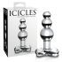 Icicles No. 47 - dreifach-perlen, Glas Analplug (transparent)