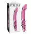Icicles Nr. 57 - Doppelseitiger Glasdildo mit Penisform (Rosa)