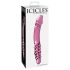 Icicles No. 57 - Doppelseitiger Penisdildo aus Glas (pink)