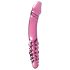 Icicles No. 57 - Doppelseitiger Penisdildo aus Glas (pink)