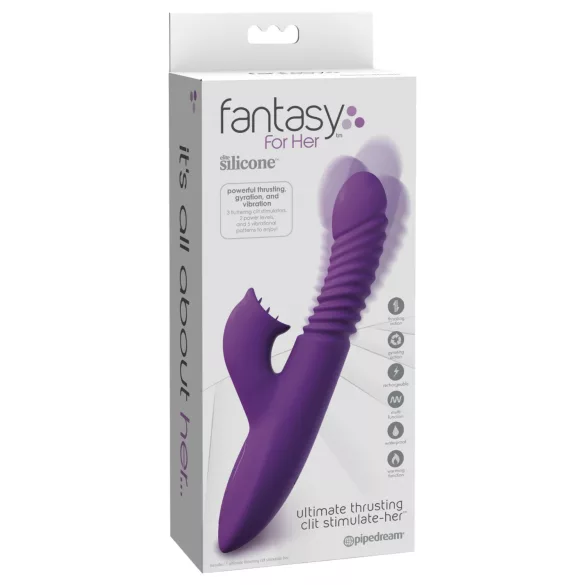 Fantasy For Her - 3-in-1 Stoßvibrator mit Heizfunktion (lila)