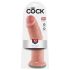 King Cock 10 - großer Saugnapf Dildo (25cm) - natur