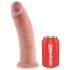 King Cock 10 - großer Saugnapf Dildo (25cm) - natur