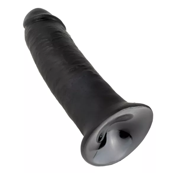 King Cock 10 - Saugnapf Dildo (25cm) - schwarz