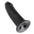 King Cock 10 - Saugnapf-Dildo (25cm) - Schwarz