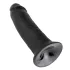 King Cock 10 - Saugnapf Dildo (25cm) - schwarz
