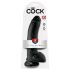 King Cock 9 - Schwarzer Haftdildo mit Hoden (23cm)