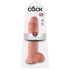 King Cock 11 - Saugnapf-Dildo mit Hoden (28cm) - Natur