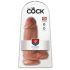 King Cock 9 Chubby - Saugnapf Dildo (23cm) - dunkles Natur