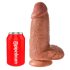 King Cock 9 Chubby - Saugnapf Dildo (23cm) - dunkles Natur
