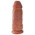 King Cock 9 Chubby - Saugnapf Dildo (23cm) - dunkles Natur