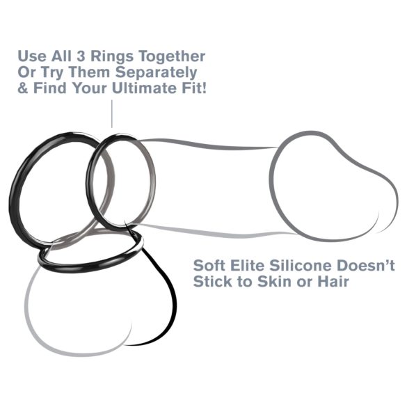 Fantasy C-Ringz - Penisring-Trio (schwarz)